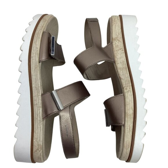 Mephisto Dominica Slingback Womens 42 Leather Sandals Bronze Wide Strap - Picture 7 of 11